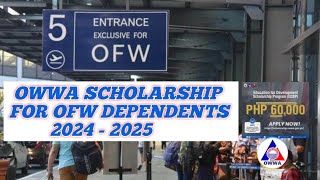 OWWA Scholarship For OFW Dependents Application Online 2024 ₱60000 Per School Year [upl. by Obediah]