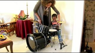 Beginner Drum Lesson for Toddler to Play Along [upl. by Johannes174]