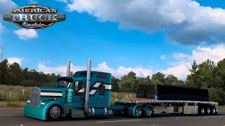 ATS  Ironwerxs Kenworth W900 from Huntsville to Idabel  Slav Jerry Cummins Straight Pipe [upl. by Estey]