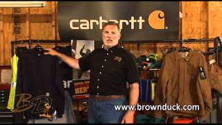 Carhartt Bib Overall Sizing and Flame Resistant Care from Brownduckcom [upl. by Wini]