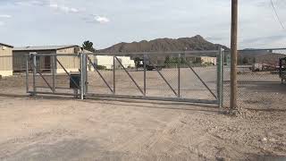 DuraGates Industrial Sliding Gate Installation  20 ft Wide Cantilever Slide Gate Using CGS3508P [upl. by Hgielak]