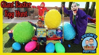 Giant Easter egg hunt  Deions Playtime [upl. by Aeila]