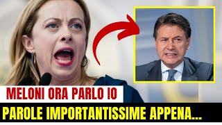 MELONI ORA PARLO IO DICHIARAZIONI IMPORTANTISSIME IN DIRETTA [upl. by Michella]