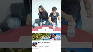 Rindo Até Chorar no Desafio da Garrafa 😂 Quem Perder Leva Torta na Cara 🍰 casal troll viralvideo [upl. by Hallerson]