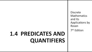 Predicates and Quantifiers  Discrete Mathematics [upl. by Proudlove]