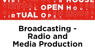 Broadcasting  Radio and Media Production [upl. by Sunda]