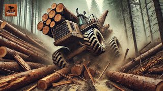 Extreme Dangerous Fastest Big Chainsaw Cutting Tree Machines  monster stump removal excavator 22 [upl. by Gare224]