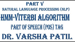 Part of Speech POS Tagging Viterbi Algorithm Solved Problem Natural Language Processing [upl. by Brantley]