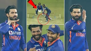 Ravindra Jadeja Pushpa Celebration After Dinesh Chandimal Wicket  Ind vs SL 1st T20 IndvsSL [upl. by Cykana756]