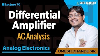 Differential Amplifier  AC Analysis  Analog Electronics [upl. by Elkraps]