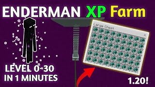 Minecraft Best Enderman XP Farm Bedrock 120 Tutorial  Easy Super Fast XP Farm [upl. by Hanala776]