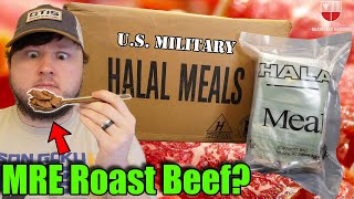 Expired HALAL MRE 2017 Pot Roast Ration Review 😬 US Military Individual Meal Ready to Eat Test [upl. by Elyse447]