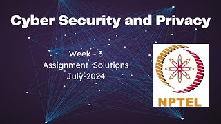 NPTEL Cyber Security week 3 Quiz Assignment Solutions  July 2024 [upl. by Neuberger481]