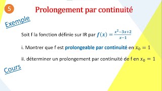 Cours sur le quotProlongementquot dune Fonction par Continuité [upl. by Moriah]