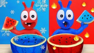 Pea Pea And Watermelon Life Hack In The IceFire Room  Pea Pea Wonderland  Cartoon for kids [upl. by Smitt]