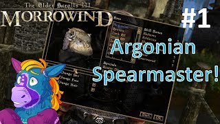 Lets Play The Elder Scrolls III Morrowind with Mods  Part 1 Argonian Spearmaster [upl. by Cote]