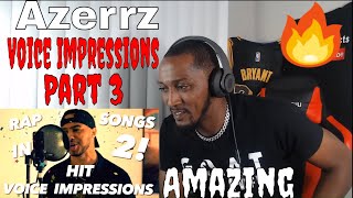 Azerrz Hit Rap Songs in Voice Impressions 3 ft Polo G Dababy Lil Nas X Pooh Shiesty REACTION [upl. by Iran]