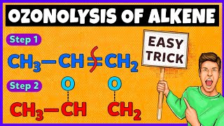 Ozonolysis of Alkenes  Trick of Ozonolysis of Alkenes [upl. by Ferde]