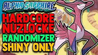 POKEMON ALPHA SAPPHIRE HARDCORE NUZLOCKE  RANDOMIZER SHINY ONLY [upl. by Norre]