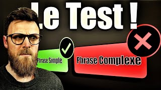 Réussirezvous le Test  Phrase Simple ou Phrase Complexe [upl. by Uht]