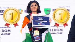 Narayani Umesh Marathe clinches double Gold at 26th Asian Youth Under8 Girls 2024 [upl. by Nhabois]