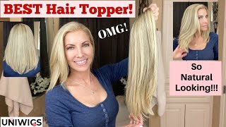 BEST Hair Topper for Thinning Hair amp Hairloss  Add Length amp Volume in Seconds UniWigs [upl. by Rocco160]