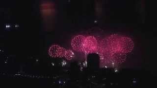 Fireworks London NYE 2014 2015 filmed from The Shard [upl. by Tager]