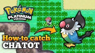 How To Catch Chatot In Pokemon Platinum  Chatot Location [upl. by Siubhan]