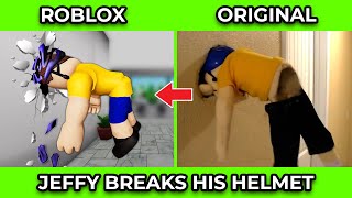 SML Movie vs SML ROBLOX Jeffy Breaks His Helmet  Side by Side [upl. by Ecaj]