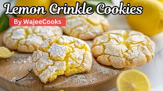 The Best Soft Lemon Crinkle Cookies Recipe By WajeeCooks [upl. by Avilla]