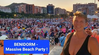 Benidorm  Biggest Beach Party   San Juan Fiesta 2022  La Cala [upl. by Aerdnaz391]