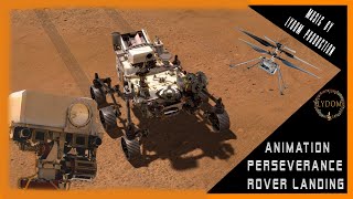 NASAs Mars 2020 Perseverance Rover Landing Animations space perseverance [upl. by Newlin]