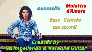 Donatello  Malattia D’Amore Base Karaoke con accordi Fair Use [upl. by Ashatan]