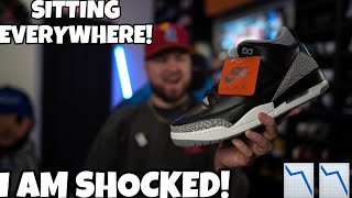 I AM SHOCKED THE 2024 JORDAN 3 quotBLACK CEMENTquot IS SITTING EVERYWHERE AND BELOW RETAIL [upl. by Ydwor336]