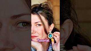 Modern Hoop Earrings Tutorial beadedjewelry handmadeearrings diyjewelry jewelrymakingprocess [upl. by Dasteel]