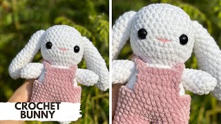 HOW TO crochet bunny with overalls amigurumi plushie  FREE PATTERN [upl. by Parrish]