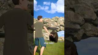 How To Escape A Grizzly Bear Attack 😨  Melon Playground bear [upl. by Noiztneb]