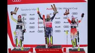 AUDI FIS Ski World Cup  Spindleruv Mlyn CZE womens slalom  Jan 28 2023 highlights both runs [upl. by Eiboj]