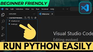 How to Run Python File in Visual Studio Code  Run Python in VSCode [upl. by Nebeur]