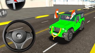 Indian car simulator 3d games Android gaming simulator Thar 4x4 model 2024 full stand thar [upl. by Heyes]