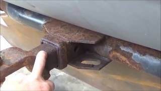 Removing trailer hitch thats rusted in the receiver [upl. by Adahsar]