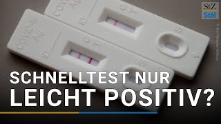 CoronaSchnelltest nur ganz leicht positiv  Was bedeutet das [upl. by Ferne]