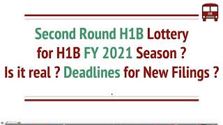 Second Round H1B Lottery Results FY 2021 Season [upl. by Adalard]