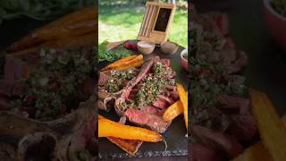 Outdoor Cooking  Perfect Juicy Steak Recipe 🥩🔥 food [upl. by Valerie]