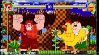 MUGEN wreck it ralph and fix it felix vs peter griffin and the giant chicken [upl. by Marie-Jeanne]