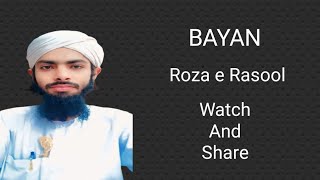 Roza e Rasool  Bayan  Hafiz Farhad Attari  Urdu [upl. by Jazmin]