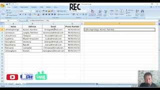 EXCEL a Column 2 hmun that column 1 a dah dan  CONCATENATE Formula hman dan leh aṭangkaina [upl. by Dygert108]