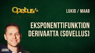 Eksponenttifunktion derivaatta sovellus [upl. by Rouvin]