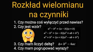 Rozkład wielomianu na czynniki 1 [upl. by Cotterell797]