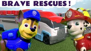 Brave Paw Patrol Rescue Toy Stories with the Paw Patroller [upl. by Palila286]